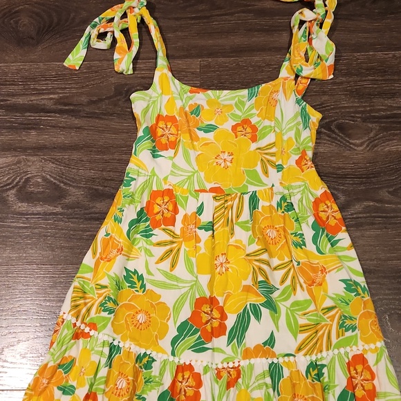 ❤️ FLYING TOMATO LINEN PORTOBAY MAXI DRESS, TROPICAL FLORAL PRINT, MEDIUM - Picture 9 of 16